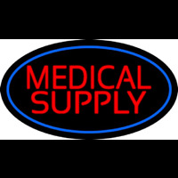 Red Medical Supply Oval Blue Neonreclame