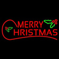 Red Merry Christmas Block Neonreclame