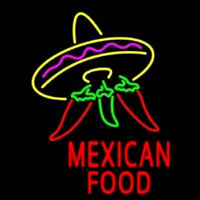 Red Mexican Food Logo Neonreclame