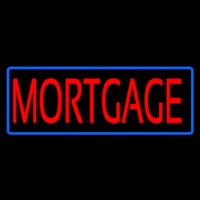 Red Mortgage Blue Border Neonreclame