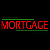 Red Mortgage Green Lines Neonreclame