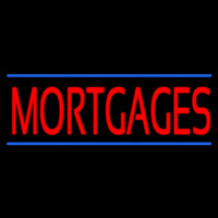 Red Mortgages Blue Lines Neonreclame