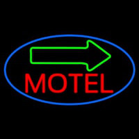 Red Motel With Green Arrow Neonreclame