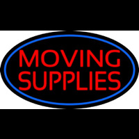 Red Moving Supplie Oval Neonreclame