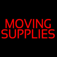 Red Moving Supplies Block Neonreclame