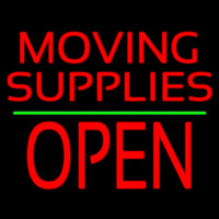 Red Moving Supplies Open Green Line 2 Neonreclame
