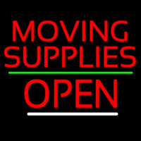 Red Moving Supplies Open Green Line 3 Neonreclame