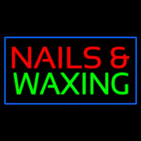 Red Nails And Wa ing Green With Blue Border Neonreclame