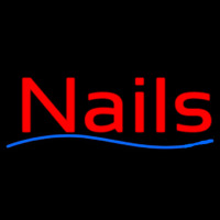 Red Nails Blue Waves Neonreclame