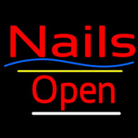 Red Nails Open Yellow Line Neonreclame