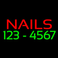 Red Nails With Phone Number Neonreclame