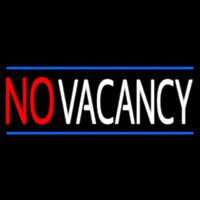 Red No Vacancy White With Blue Lines Neonreclame
