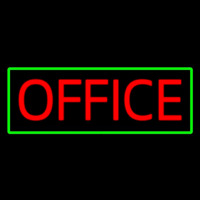 Red Office Green Border Neonreclame