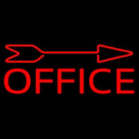 Red Office With Arrow Neonreclame