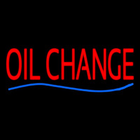 Red Oil Change Blue Line Neonreclame