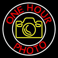Red One Hour Photo Neonreclame