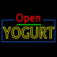 Red Open Double Stroke Yogurt Neonreclame