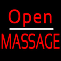 Red Open Massage Neonreclame