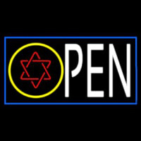 Red Open Psychic Blue Border Neonreclame