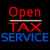 Red Open Ta  Service Neonreclame