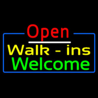 Red Open Walk Ins Welcome Neonreclame