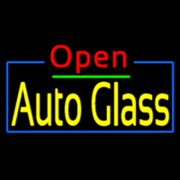 Red Open Yellow Auto Glass Neonreclame