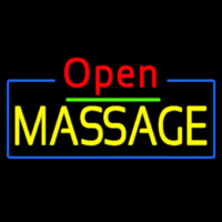 Red Open Yellow Massage Neonreclame