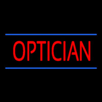 Red Optician Blue Lines Neonreclame