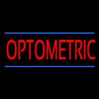 Red Optometric Blue Lines Neonreclame