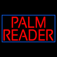 Red Palm Reader Block Blue Border Neonreclame