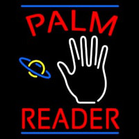 Red Palm Reader Blue Line Neonreclame