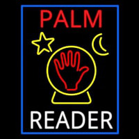 Red Palm White Reader With Crystal Neonreclame