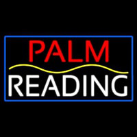 Red Palm Yellow Line White Reading Blue Border Neonreclame