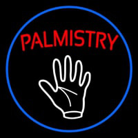 Red Palmistry Blue Border Neonreclame
