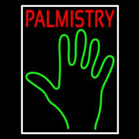 Red Palmistry White Border Neonreclame