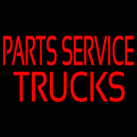 Red Parts Service Trucks Neonreclame