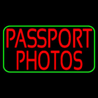 Red Passport Photos Green Border Neonreclame