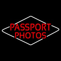 Red Passport Photos Neonreclame