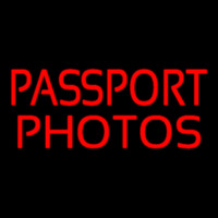 Red Passport Photos Neonreclame