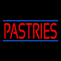 Red Pastries Blue Border Neonreclame