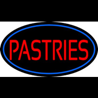 Red Pastries Blue Border Neonreclame