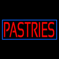 Red Pastries Blue Border Neonreclame