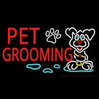 Red Pet Grooming Neonreclame