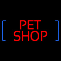 Red Pet Shop Block Neonreclame