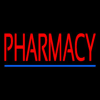 Red Pharmacy Blue Line Neonreclame