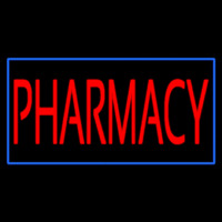 Red Pharmacy Green Border Neonreclame