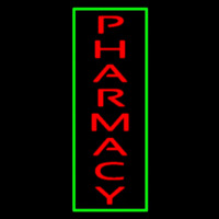 Red Pharmacy Green Border Neonreclame