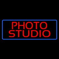 Red Photo Studio Blue Border Neonreclame