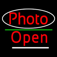 Red Photo With Open 3 Neonreclame