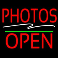 Red Photos Block With Open 1 Neonreclame